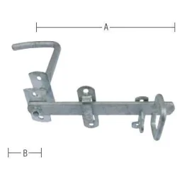 Varmgalvaniseret stalddrgreb 45-80 mm dr