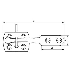 Varm. galv. glipfald til havelge - sortlakeret