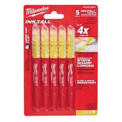Milwaukee Inkzall highlighter gul 5 stk.