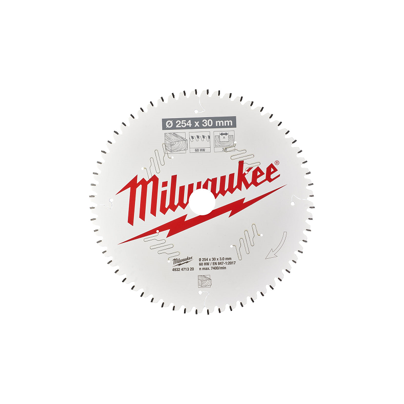 Milwaukee hm klinge 254x30 mm 60 tands 4932471320