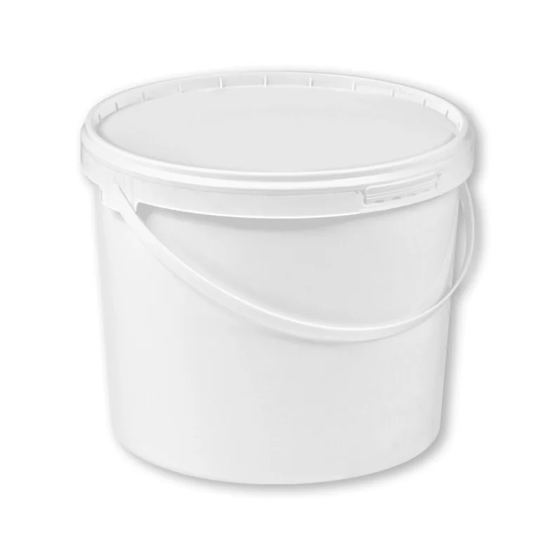 Plastspand hvid 5 ltr med metalhank