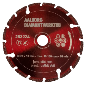 Electroplated klinge 75x1,8x10 mm