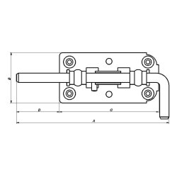 Varm-galv. skudrigle 230 mm sortlakeret