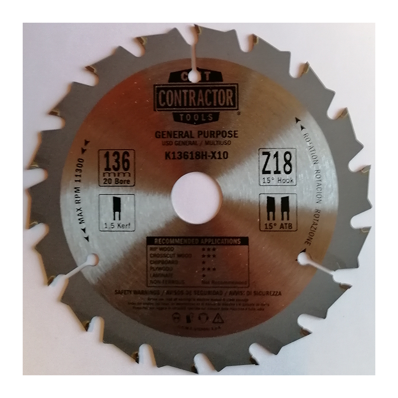 Hm rundsavklinge 136x20 mm td.18