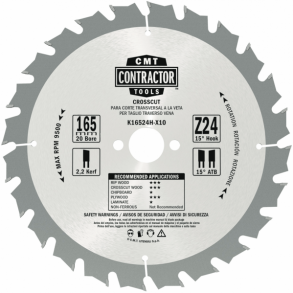 Hm rundsavklinge 165X20 mm td.24