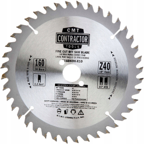 CMT Contractor rundsavklinge 160x20 mm 40 tands