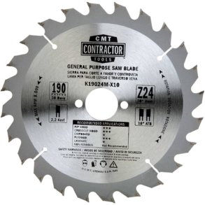 CMT Contractor rundsavklinge 190x30 mm 24 tands