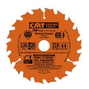 Cmt hm rundsavklinge til akku sav 136x20 mm td18