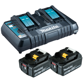 Makita batteri/laderpakke 18v 2 stk 5,0 Ah + lader