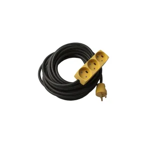 Kabelst prof. 3 udtag m/j 10m gul