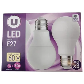 LED pre E27 3-pak 9,4 watt=60 watt