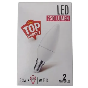 LED pre E14 2-pak 3,3 watt=25 watt
