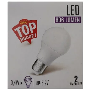 LED pre E27 2-pak 9,4 watt=60 watt