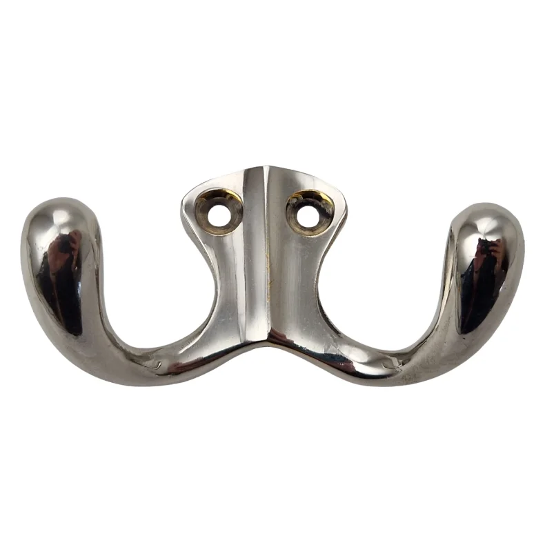 Messing mat nikkel dobbelt krog