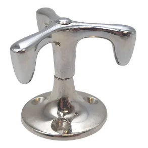 Messing mat nikkel drejbar ankerkrog