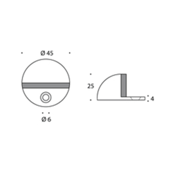 Randi Line 18 drstopper rustfri 45x25mm 7607.00