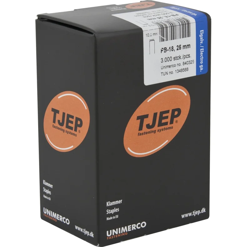 Tjep elgalv klammer pb18-25 mm a'3000 (840325)