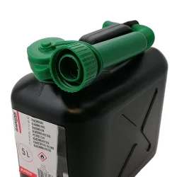 Benzindunk sort plast 5L