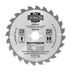 CMT Contractor rundsavklinge 216x30 mm 24 tands