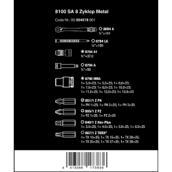 Wera 1/2" zyklop topnglest 28 dele (4078001)
