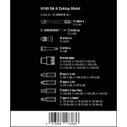 Wera 1/4" zyklop topnglest 28 dele (4018001)