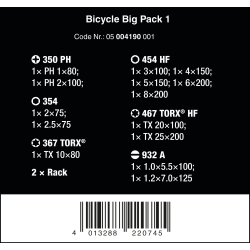 Wera cykelst big pack 1 - 14 dele (05004190001)
