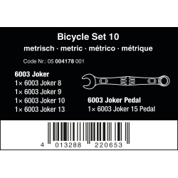 Wera cykelst set 10 - 5 gaffelngle (05004178001)