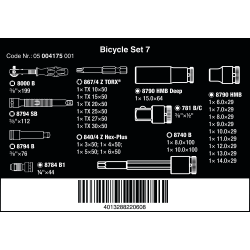 Wera cykelst set 7 - 27 dele 3/8" (05004175001)
