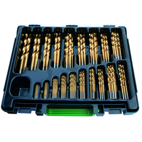 Hss metalborst 1-10 mm slebne/tinbelagt - 100 stk