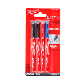 Milwaukee Inkzall fin spids farver 4 stk.