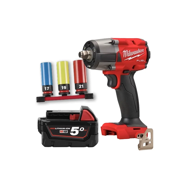 Milwaukee f�lg-skift-s�t - toppe, batteri, maskine