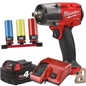 Milwaukee f�lg-skift-s�t - toppe, batteri, maskine