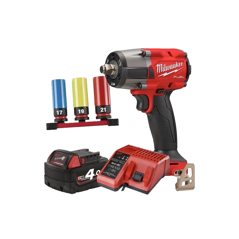 Milwaukee f�lg-skift-s�t - toppe, batteri, maskine