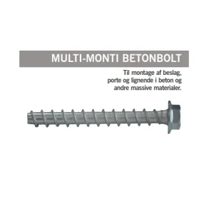 Multi-Monti+ bolt med flange 7,5x60mm