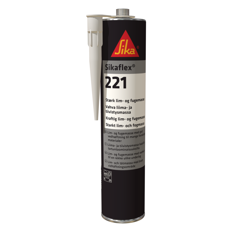 Sikaflex 221 Lim/fugemasse lys grå 300 ml pt
