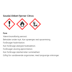 Soudal etiket fjerner citrus 400 ml