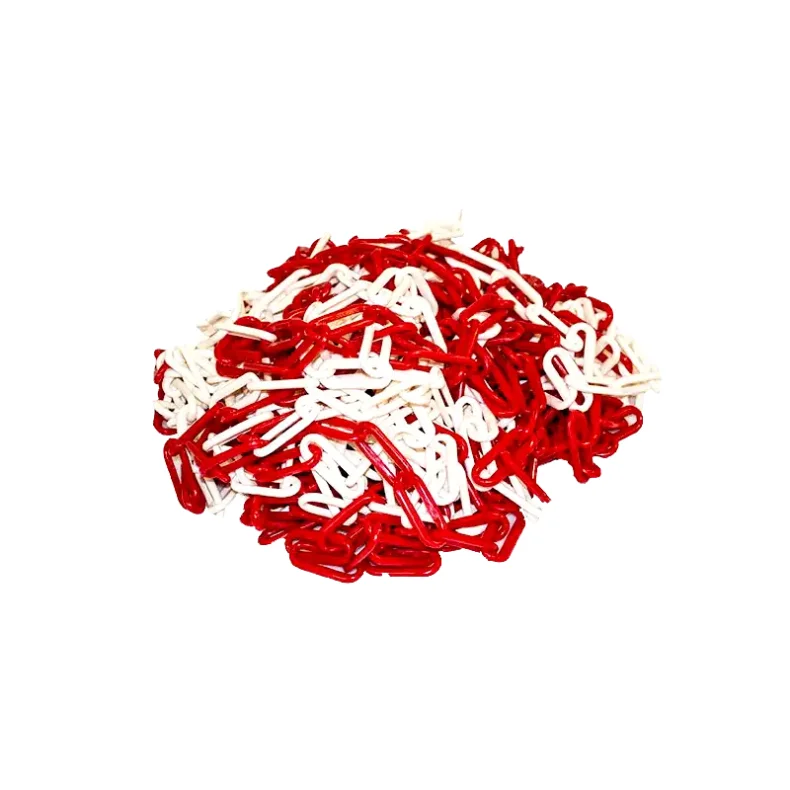 Afspærringskæde plast rød/hvid 6mmx25m langleddet