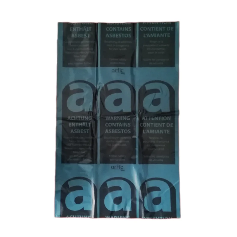 Asbest PE affaldssk 120my 700x1100 mm Bl 10 Stk