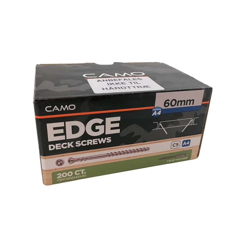 Camo terrasseskrue 4x60 A4 pk 200 stk