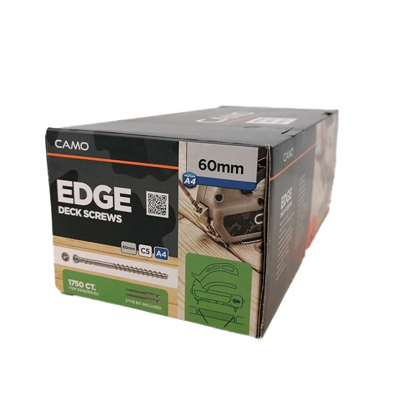 Camo terrasseskrue 4x60 A4 - pk med 1750 stk