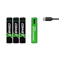 Coast AAA usb-c genopladelig batteri