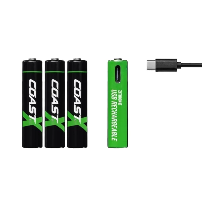 Coast AAA usb-c genopladelig batteri