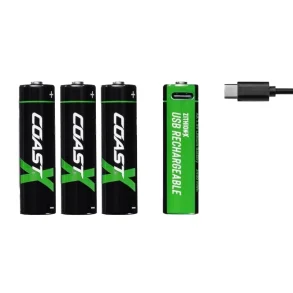 Coast AA usb-c genopladelig batteri