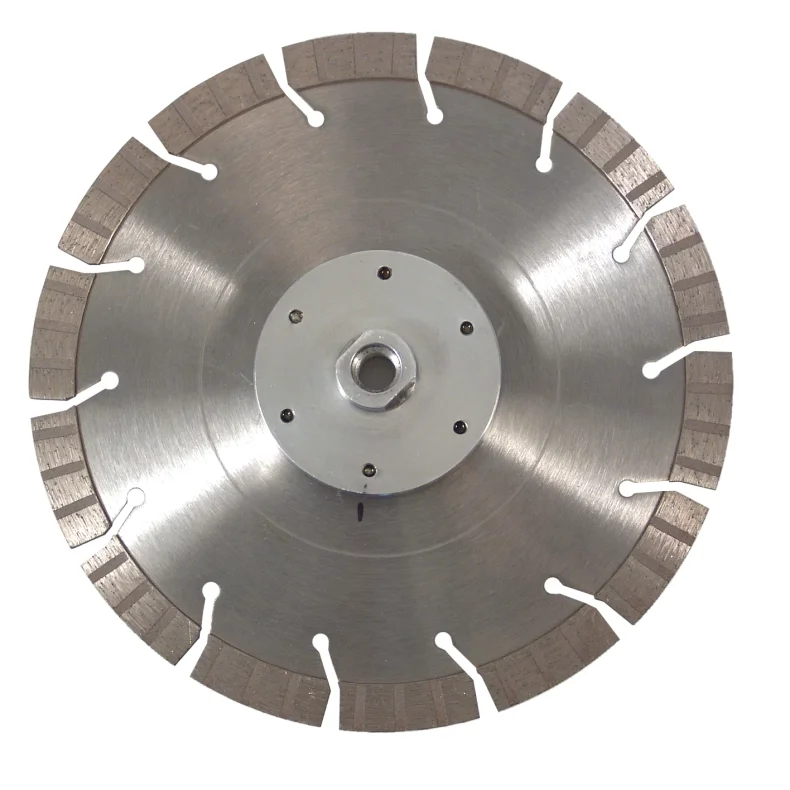 Diamantklinge 230 mm med flange - 15 mm segmenter
