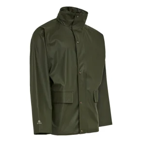 ELKA Regnjakke Dry Zone PU Oliven Str.2XL