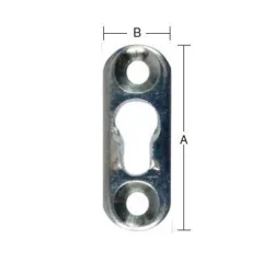 Elgalvaniseret hgtebeslag 62 x 18 mm