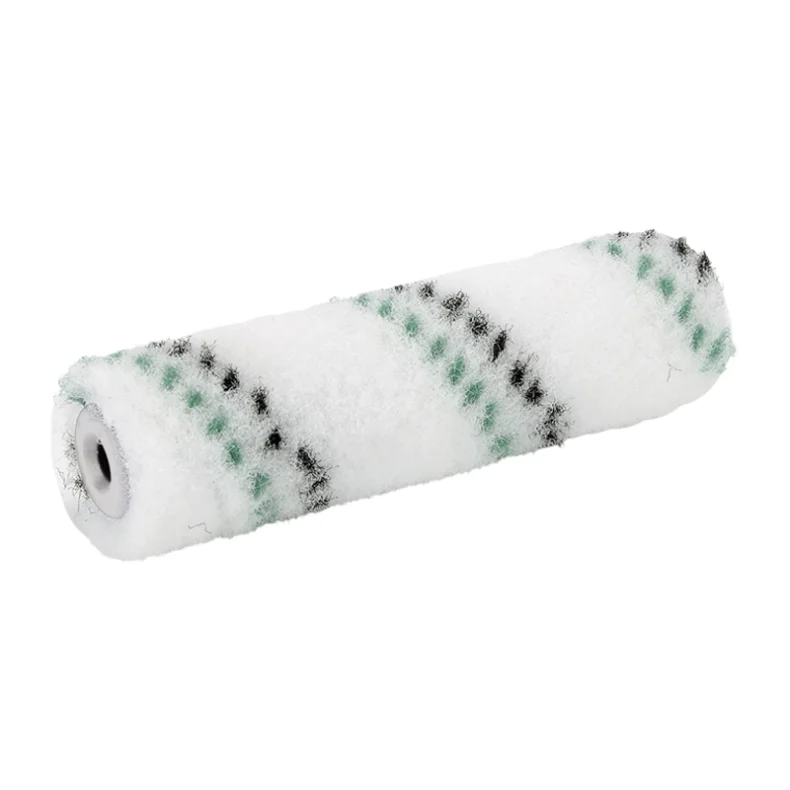 Malerulle 100 mm - grn og sort stribe