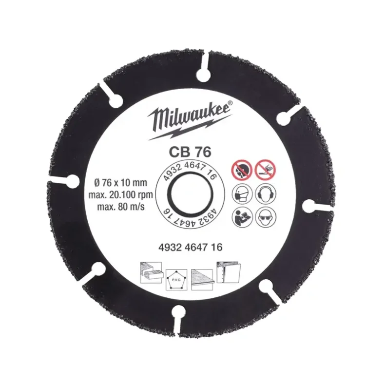 Milwaukee karbid skive 76/10 mm