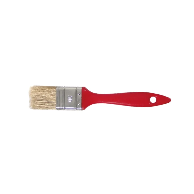 Pensel flad natur brster 30 mm - rdt hndtag