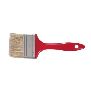 Pensel flad natur brster 70 mm - rdt hndtag